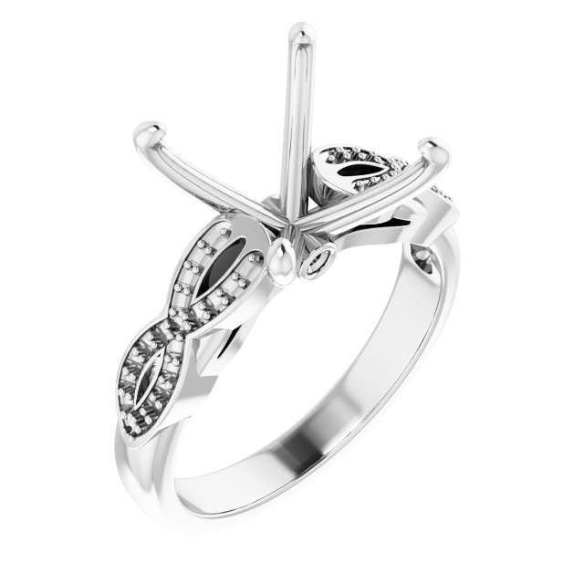 Accented Infinity-Inspired Engagement Ring