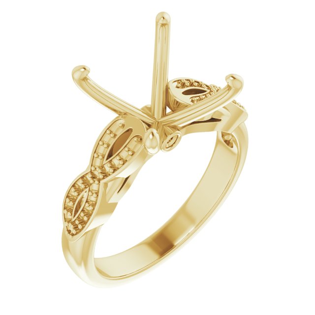 Accented Infinity-Inspired Engagement Ring