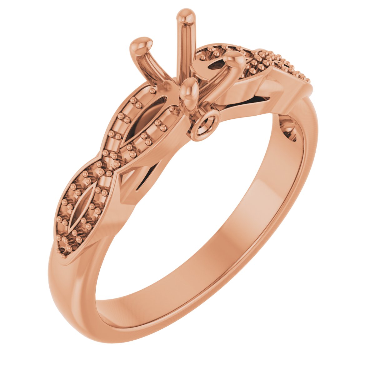 Accented Infinity-Inspired Engagement Ring