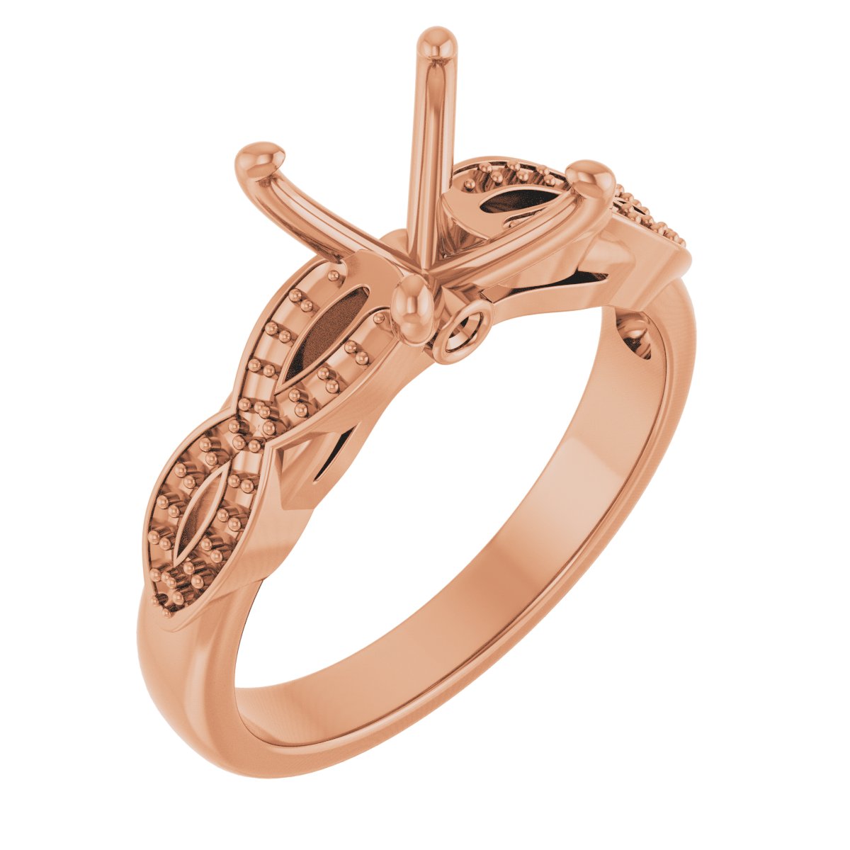 Accented Infinity-Inspired Engagement Ring