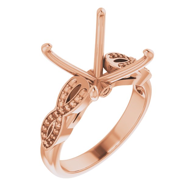Accented Infinity-Inspired Engagement Ring