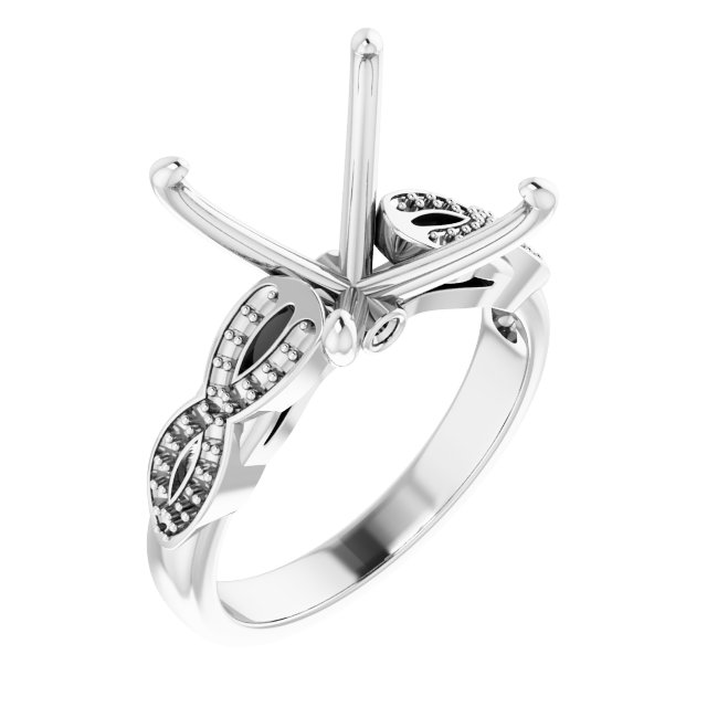 Accented Infinity-Inspired Engagement Ring
