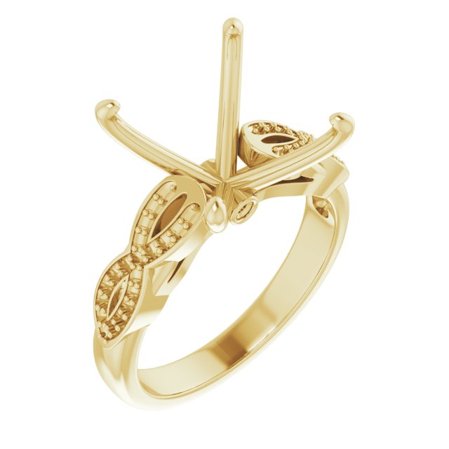 Accented Infinity-Inspired Engagement Ring
