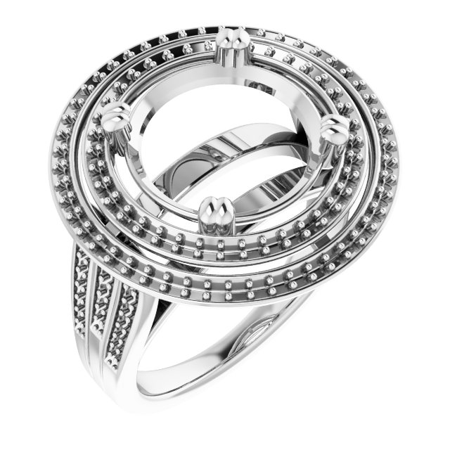 Double Halo-Style Engagement Ring