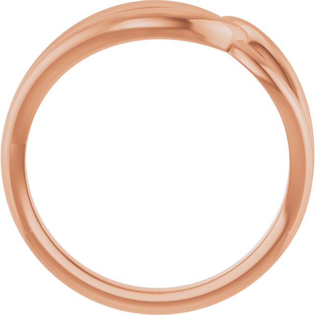14K Rose Interlocking Circle Ring 