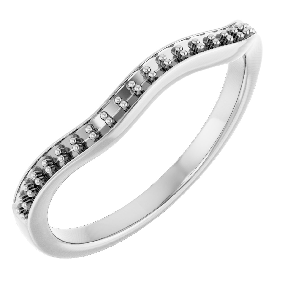 Platinum 1/10 CTW Diamond Band for 7x5 mm Oval Ring