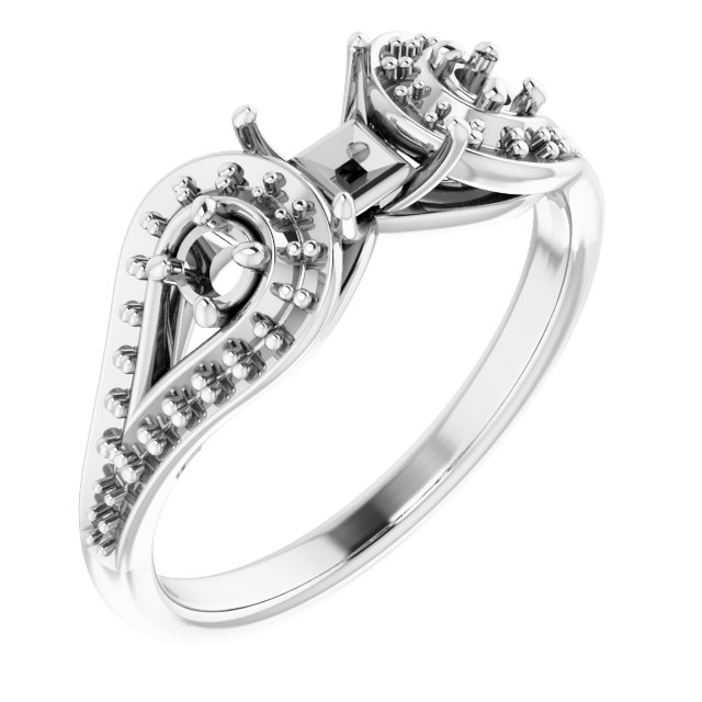 Three-Stone Vintage-Inspired Engagement Ring