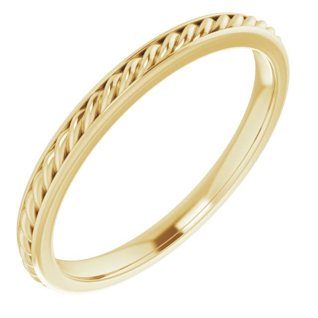 14K Yellow 2 mm Rope Band Size 7