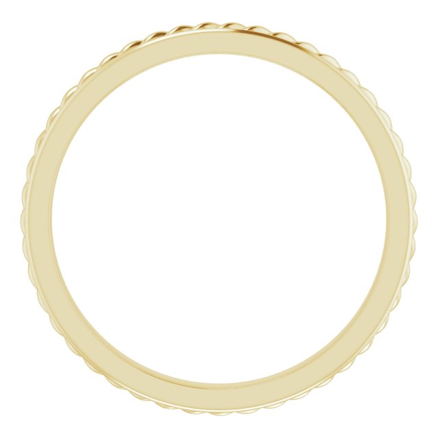 14K Yellow 2 mm Rope Band Size 8