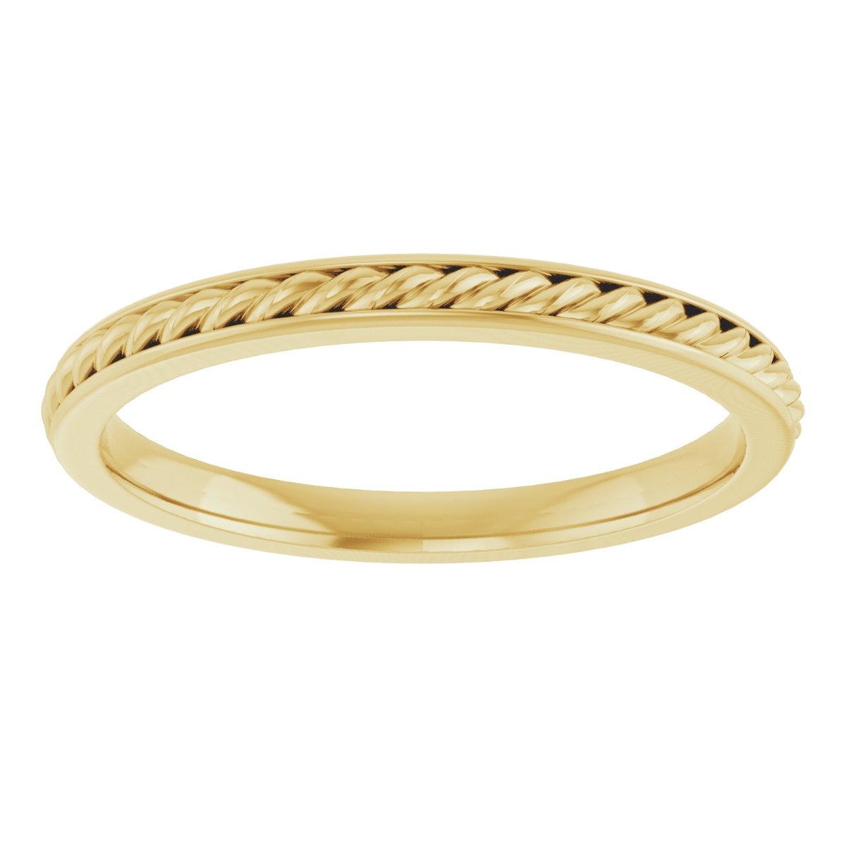 14K Yellow 2 mm Rope Band Size 7