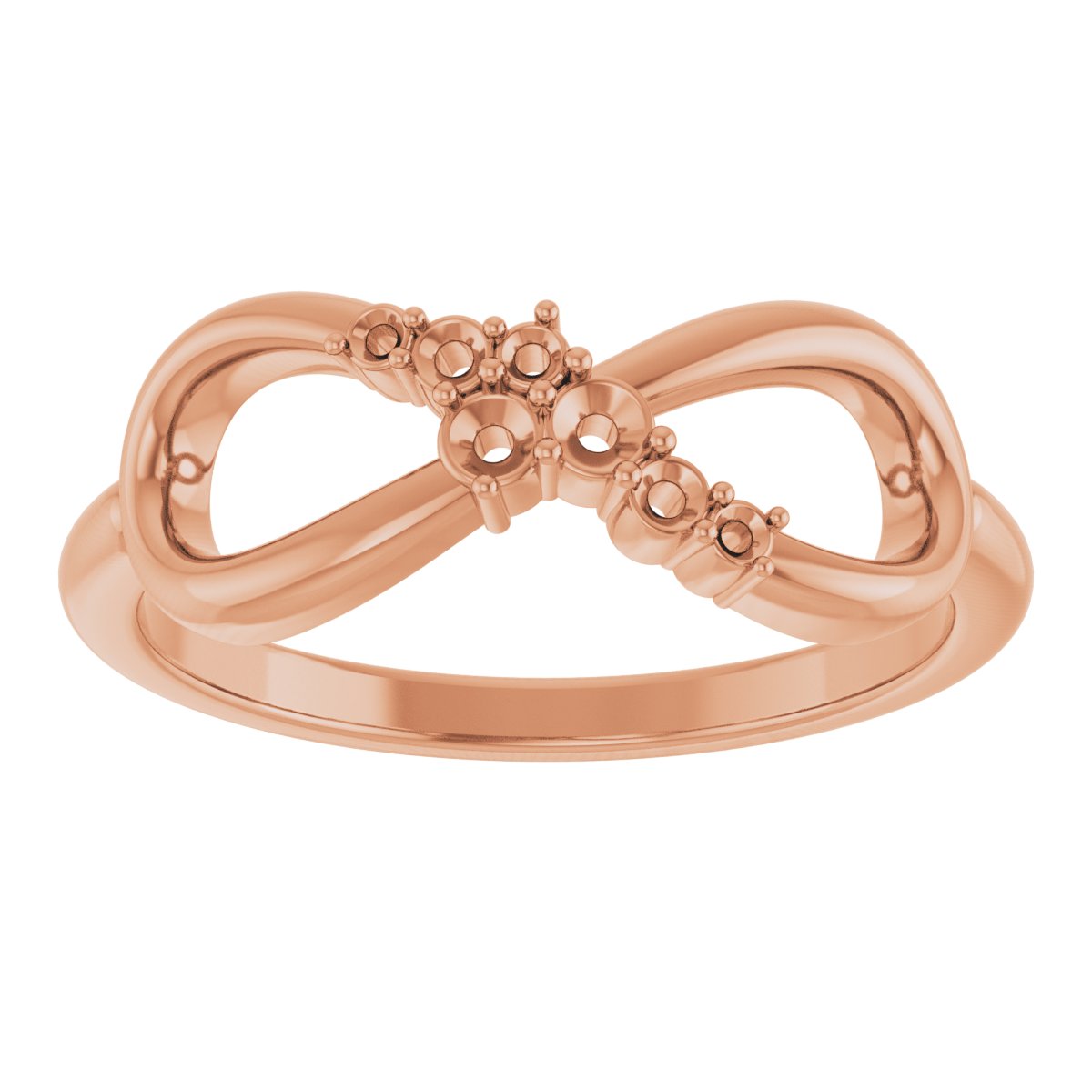 14K Rose 1/8 CTW Diamond Infinity-Inspired Ring