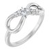 Sterling Silver 1/8 CTW Natural Diamond Infinity-Inspired Ring