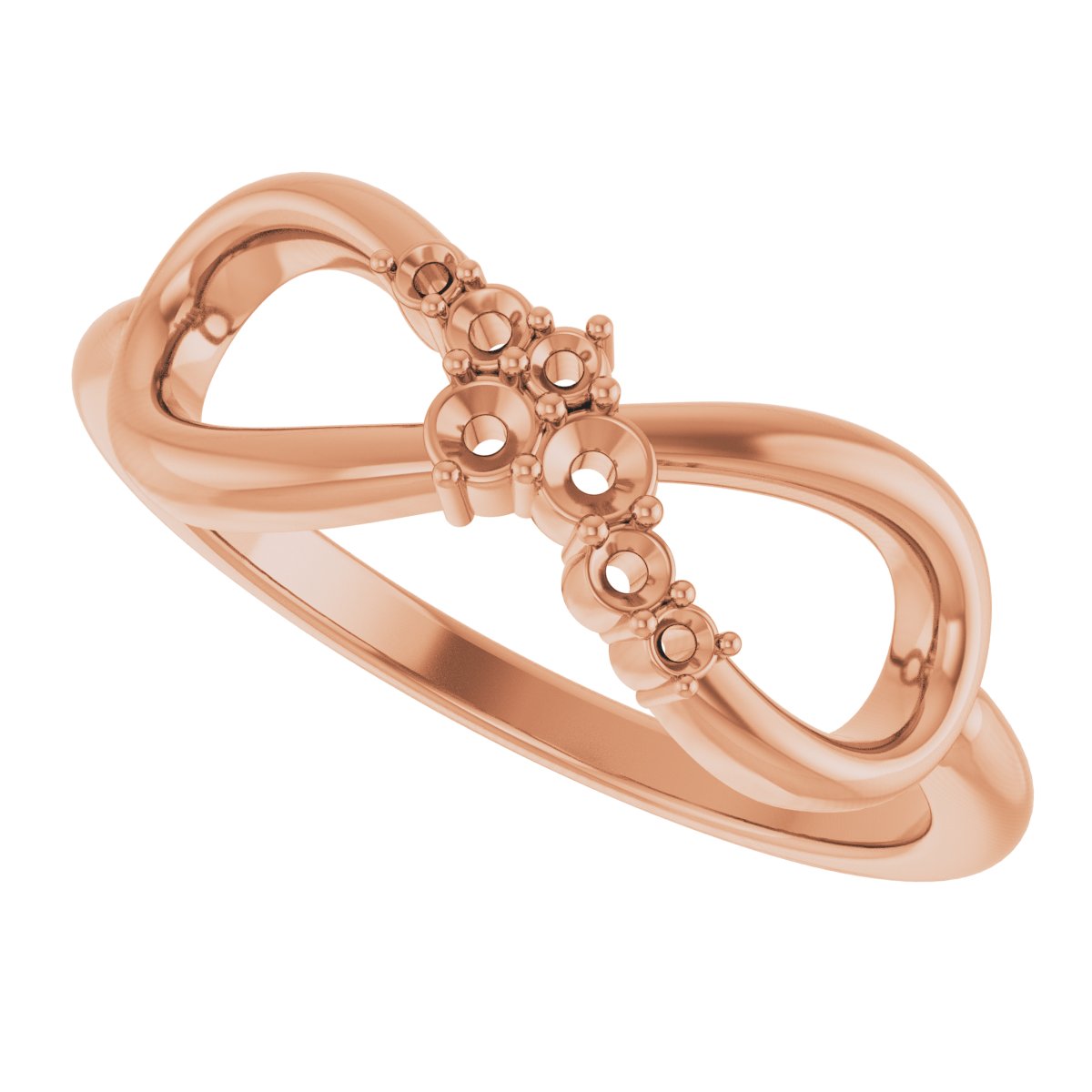 14K Rose 1/8 CTW Diamond Infinity-Inspired Ring