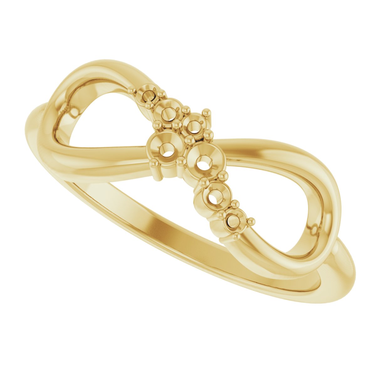 14K Yellow 1/8 CTW Diamond Infinity-Inspired Ring