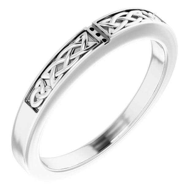 Celtic-Inspired Three-Stone Band