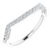 14K White 1/6 CTW Natural Diamond Band for 5.2 mm Round Ring