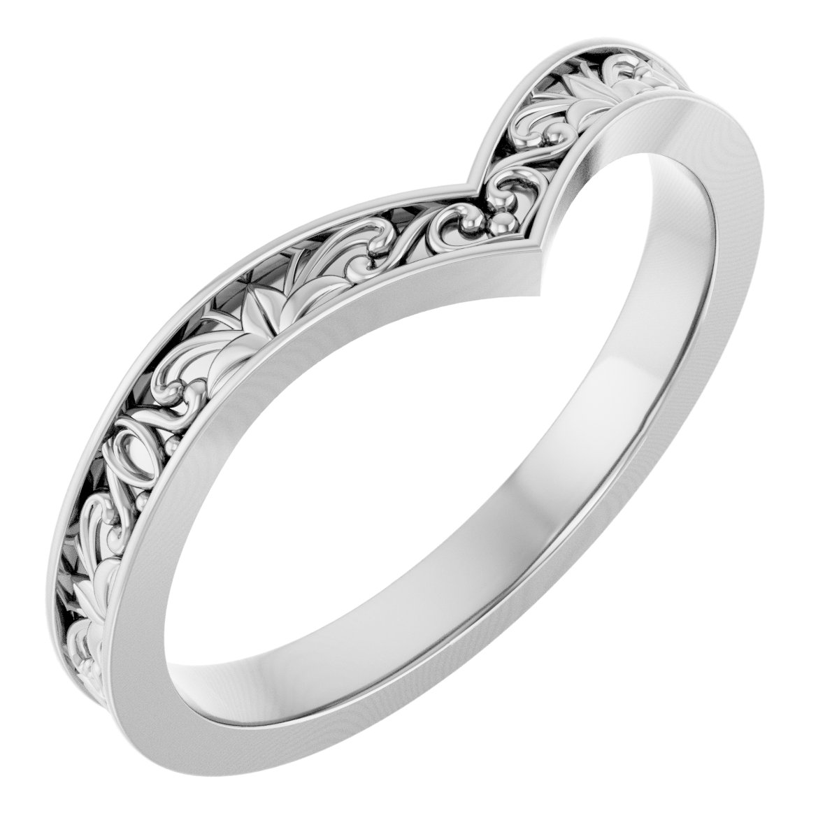 Sterling Silver Vintage-Inspired V Ring 