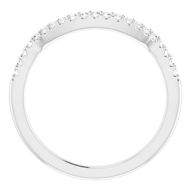 14K White 1/6 CTW Natural Diamond Band for 5.2 mm Round Ring