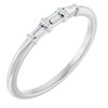 14K White 0.17 CTW Diamond Three Stone Stackable Ring Ref 14511158