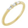 14K Yellow 0.17 CTW Diamond Three Stone Stackable Ring Ref 14511159
