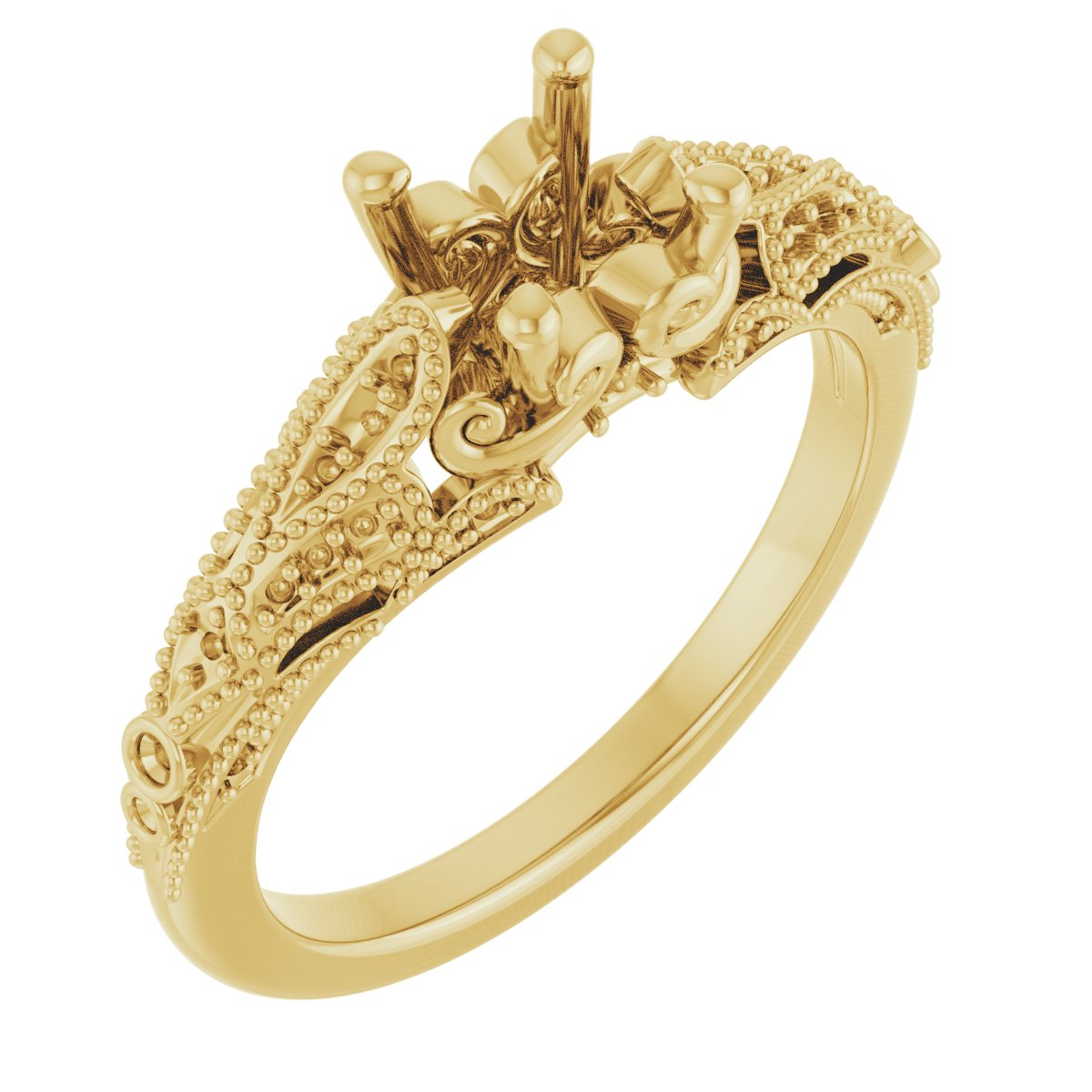 Accented Sculptural Engagement Ring or Band