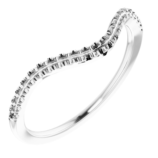 14K White 1/6 CTW Natural Diamond Band 