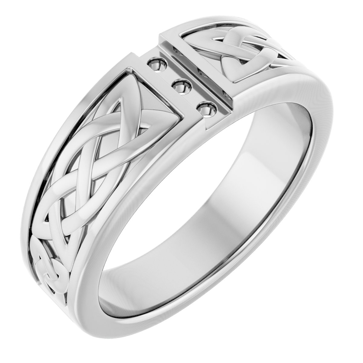 14K White 1/5 CTW Natural Diamond Band