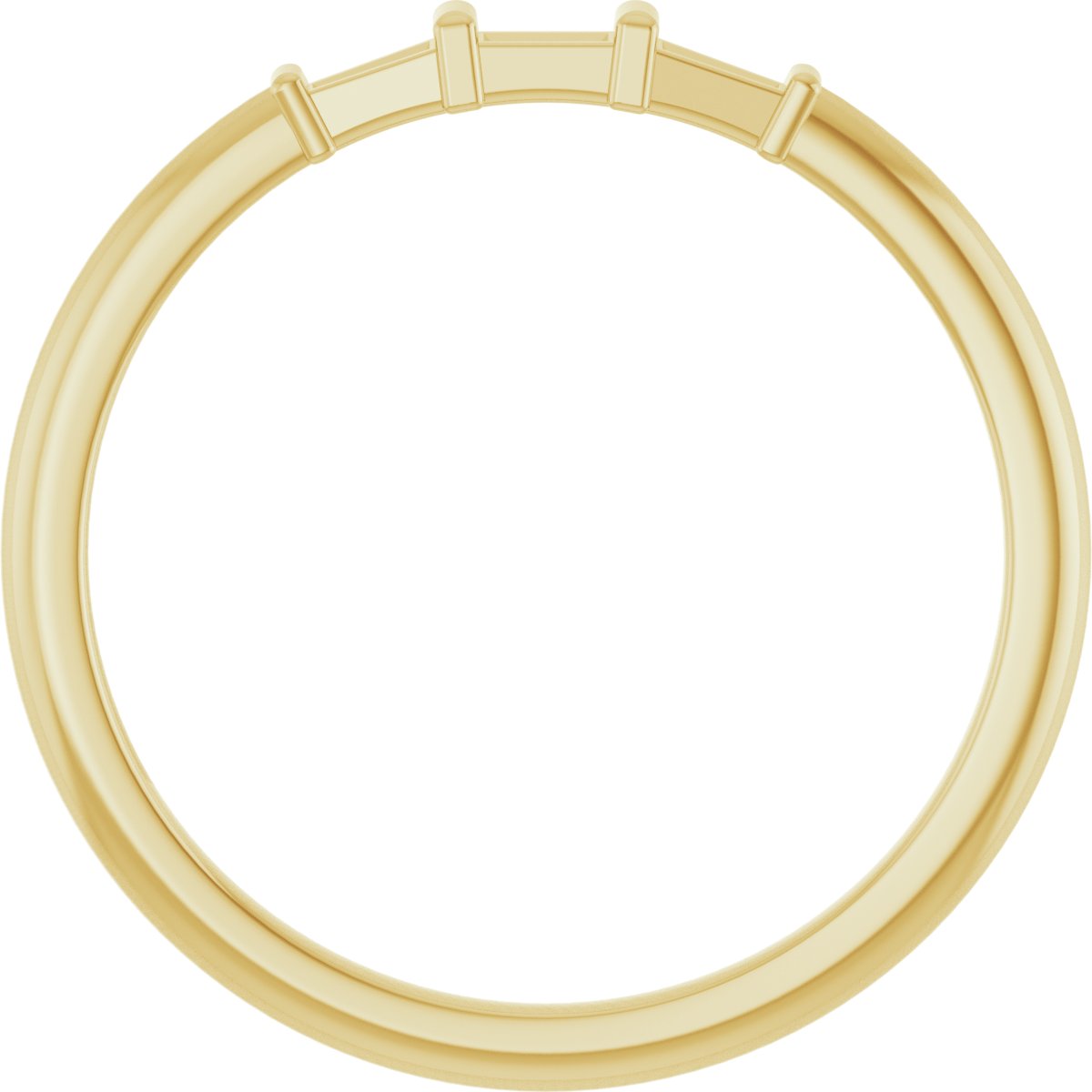 14K Yellow 1/6 CTW Diamond Three-Stone Stackable Ring