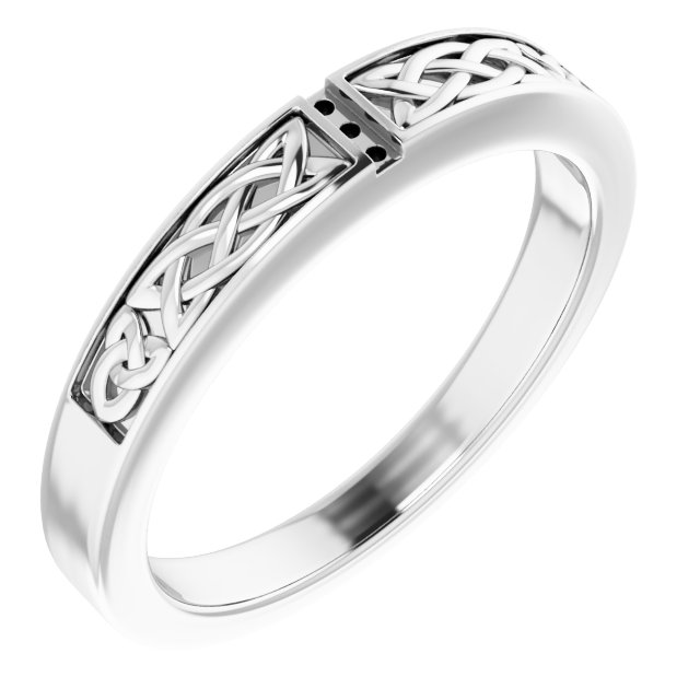 Celtic-Inspired Three-Stone Band