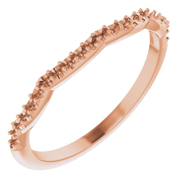 14K Rose 1/6 CTW Diamond Band