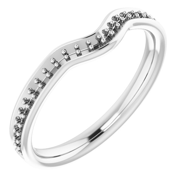 14K White 1/8 CTW Diamond Band for 6 mm Round Ring