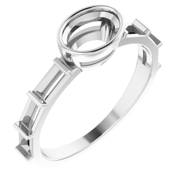 Bezel-Set Accented Engagement Ring or Band