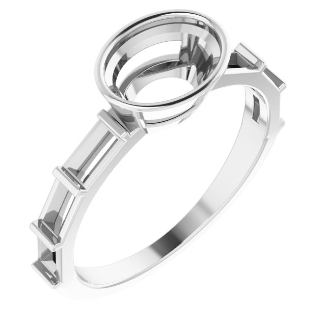 Bezel-Set Accented Engagement Ring or Band