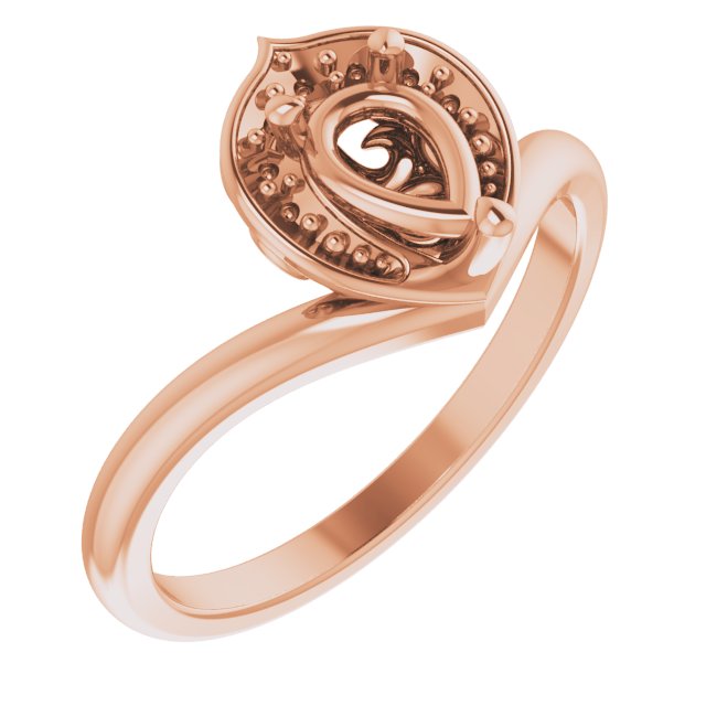 Accented Asymmetric Engagement Ring or Band
