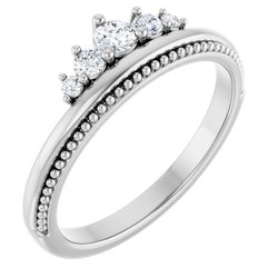 Accented Stackable Crown Ring