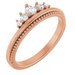 14K Rose 1/5 CTW Natural Diamond Stackable Crown Ring     
