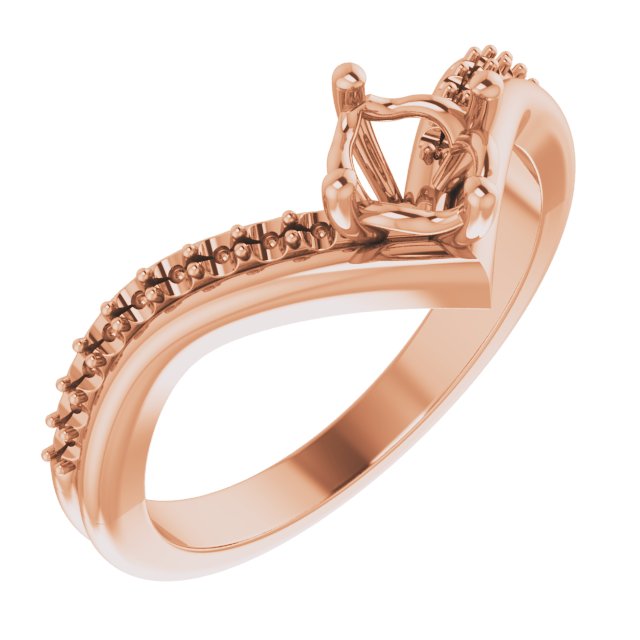 Accented Asymmetric Engagement Ring or Band