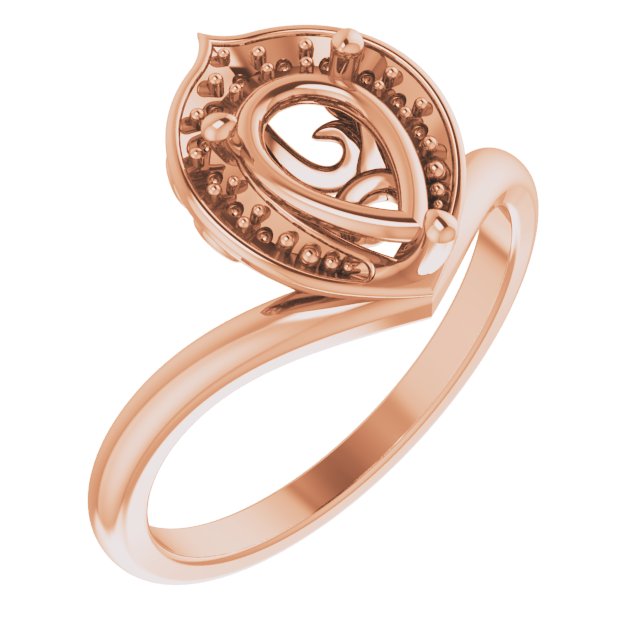 Accented Asymmetric Engagement Ring or Band
