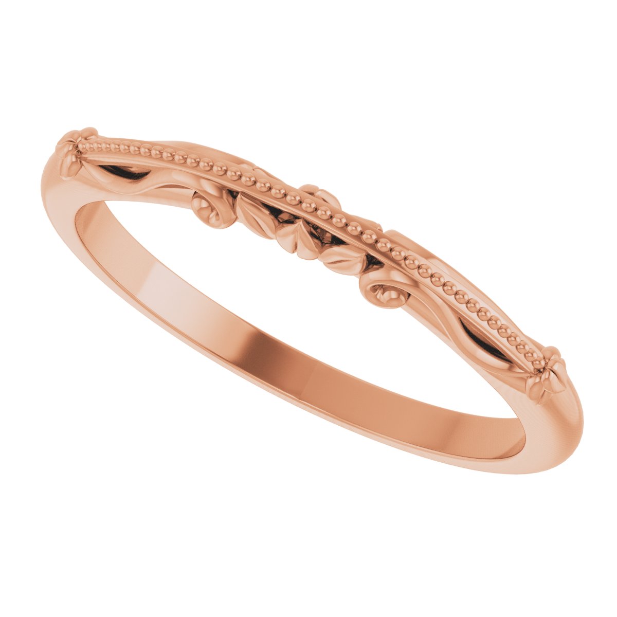 14K Rose Sculptural-Inspired Band 