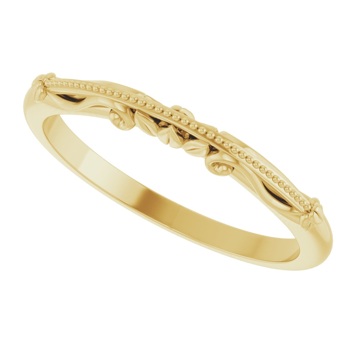 14K Yellow Sculptural-Inspired Band 