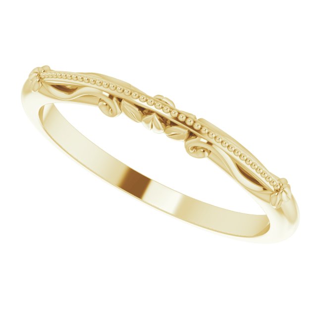 14K Yellow Sculptural-Inspired Band 