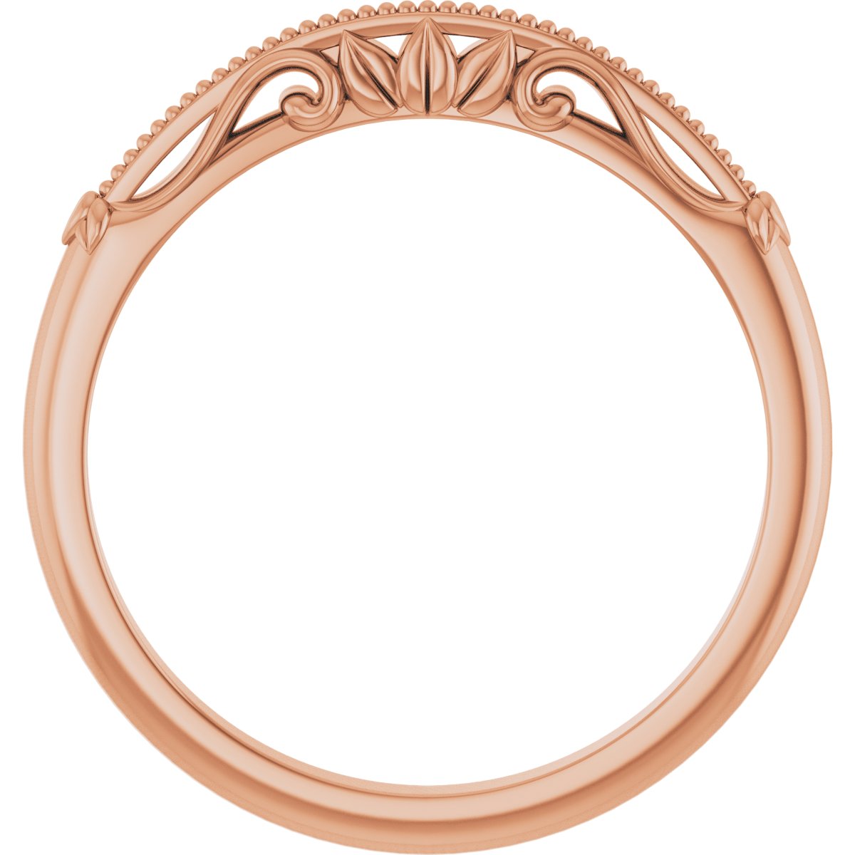 14K Rose Sculptural-Inspired Band 