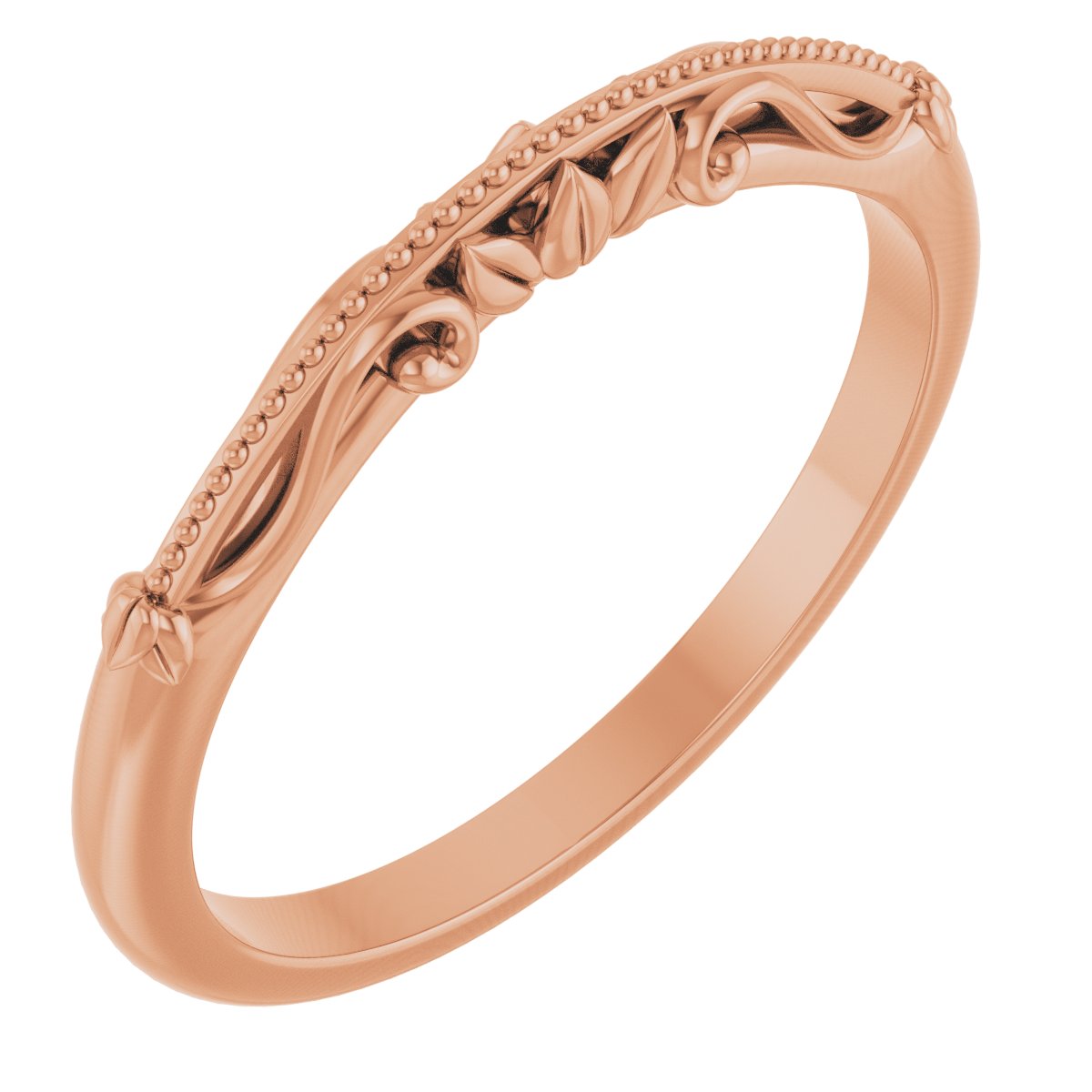 14K Rose Sculptural-Inspired Band 