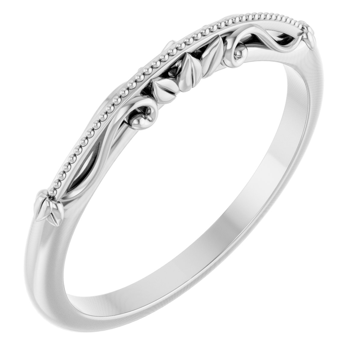 Platinum Sculptural-Inspired Band 