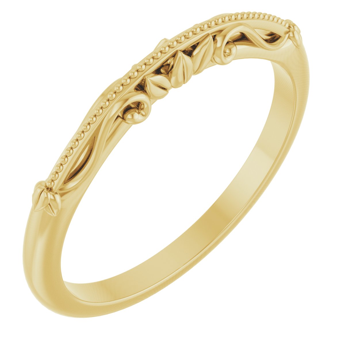 14K Yellow Sculptural-Inspired Band 