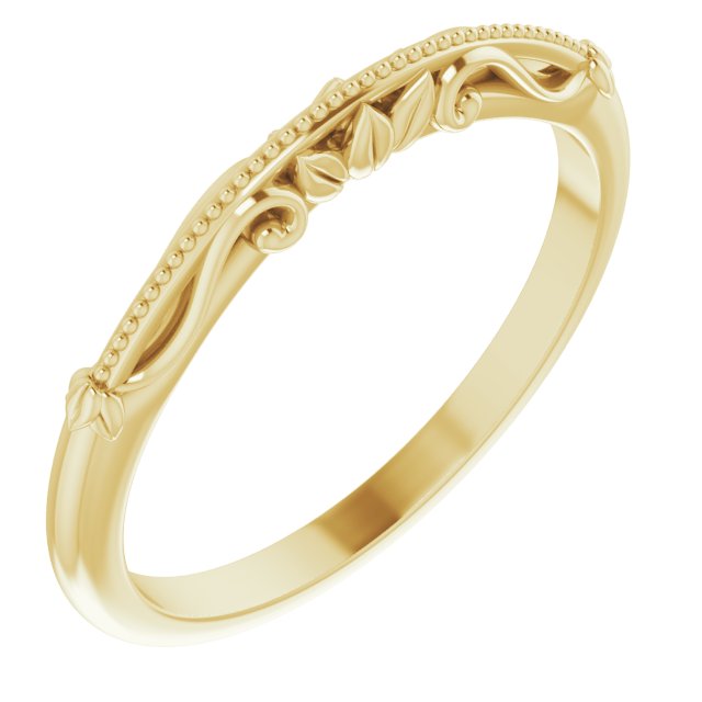 14K Yellow Sculptural-Inspired Band 