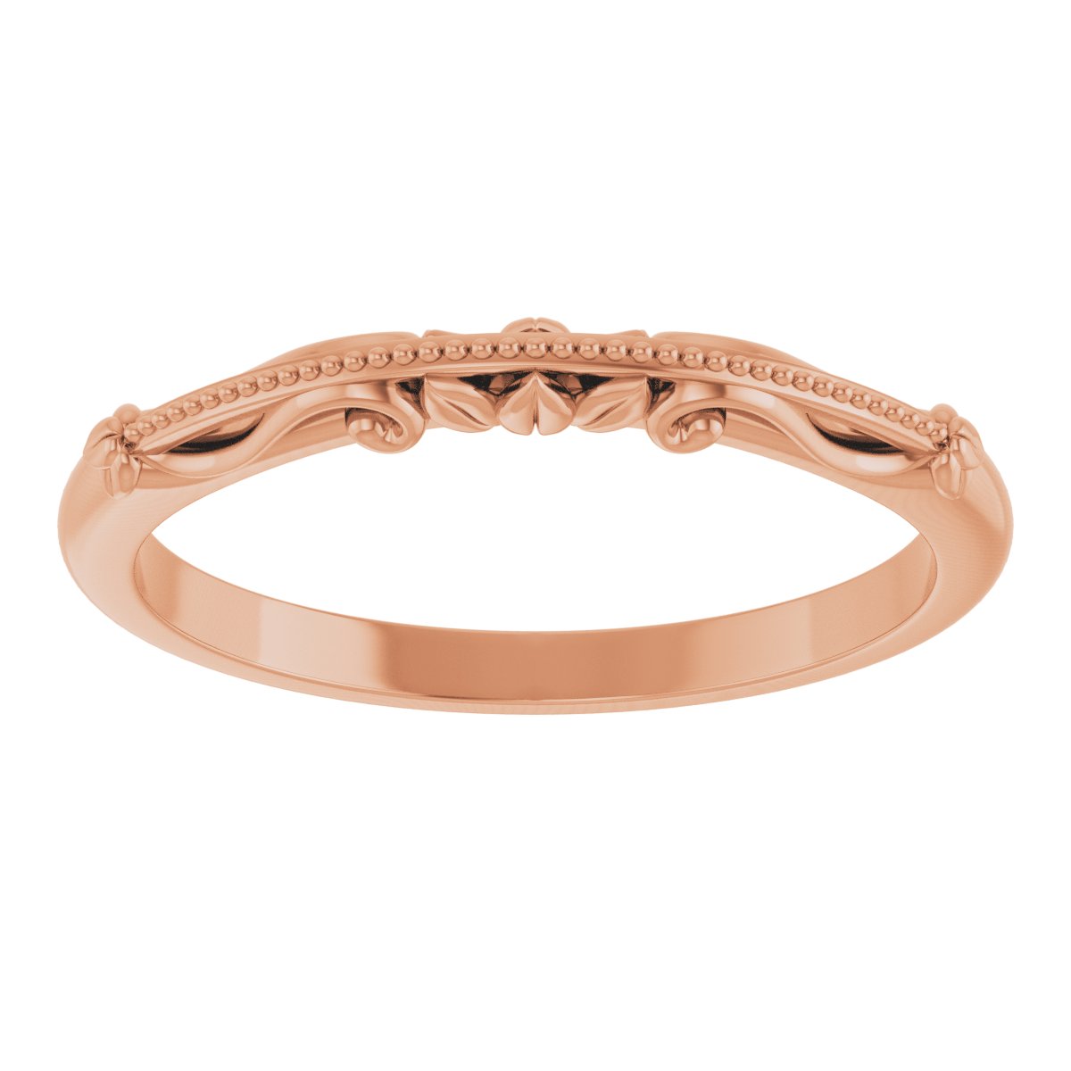 14K Rose Sculptural-Inspired Band 