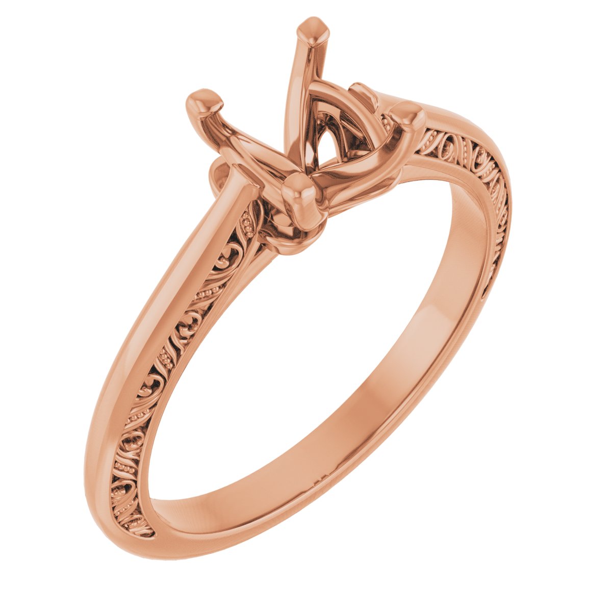 Solitaire Sculptural Engagement Ring or Band
