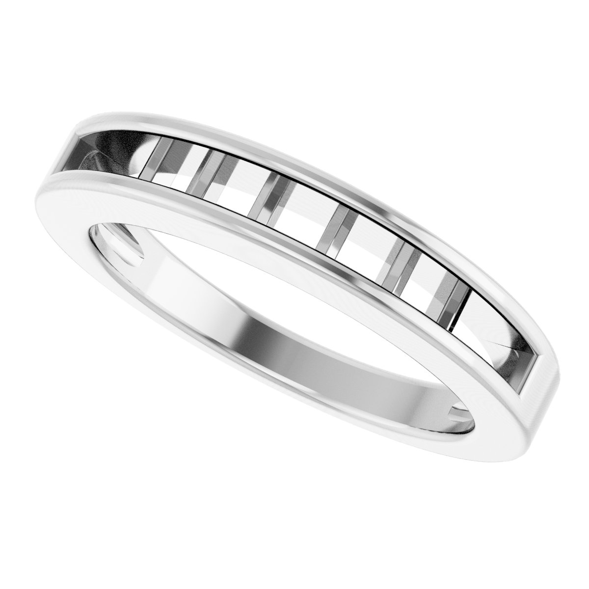 14K White 1/2 CTW Diamond Anniversary Band