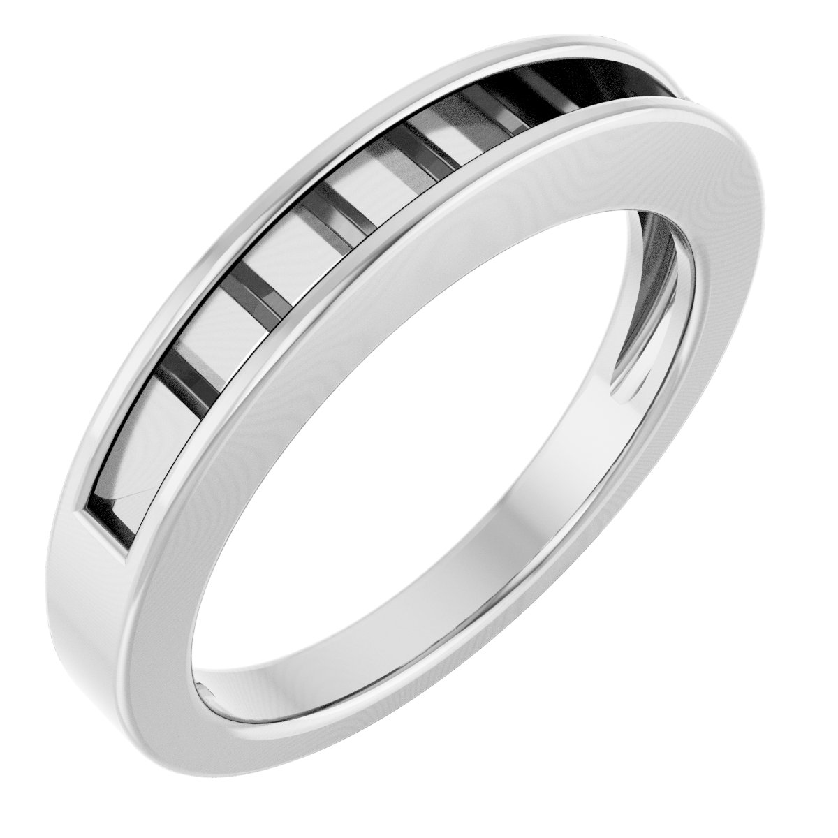 14K White 1/2 CTW Natural Diamond Anniversary Band